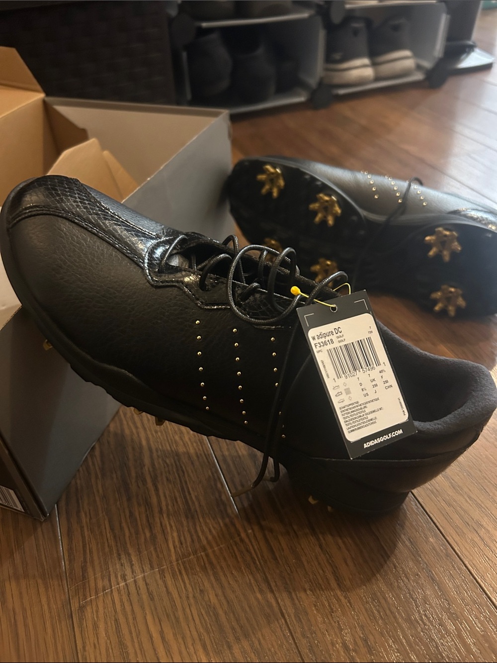 adidas Women's Black Golf Spiked Shoes
